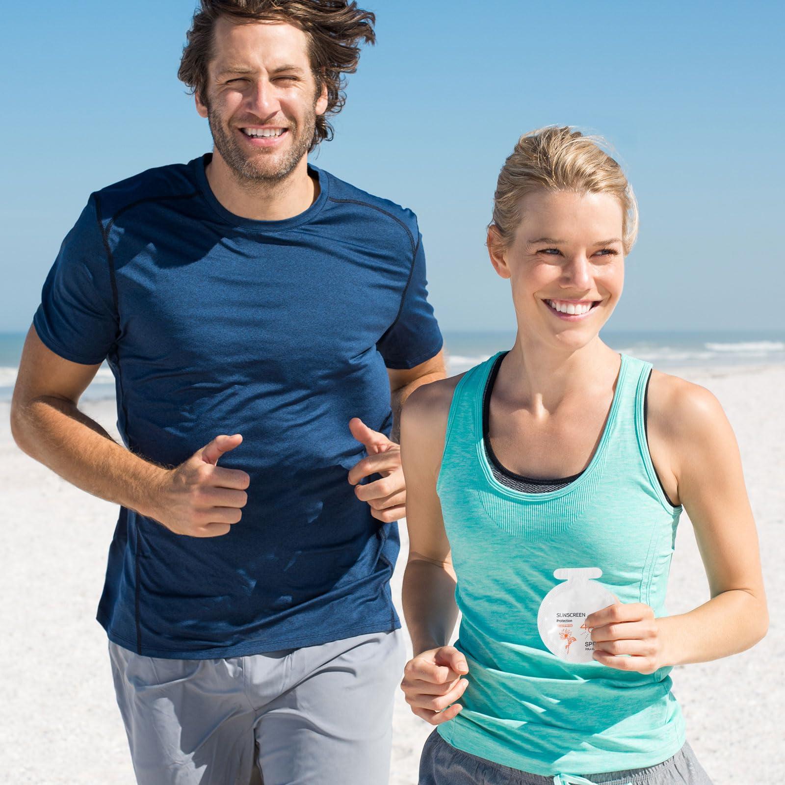 Heigble Heigble 150 Pcs Sunscreen Bulk Travel Size Sunscreen SPF 46+ Mini Sunscreen Packets Summer Party Gifts