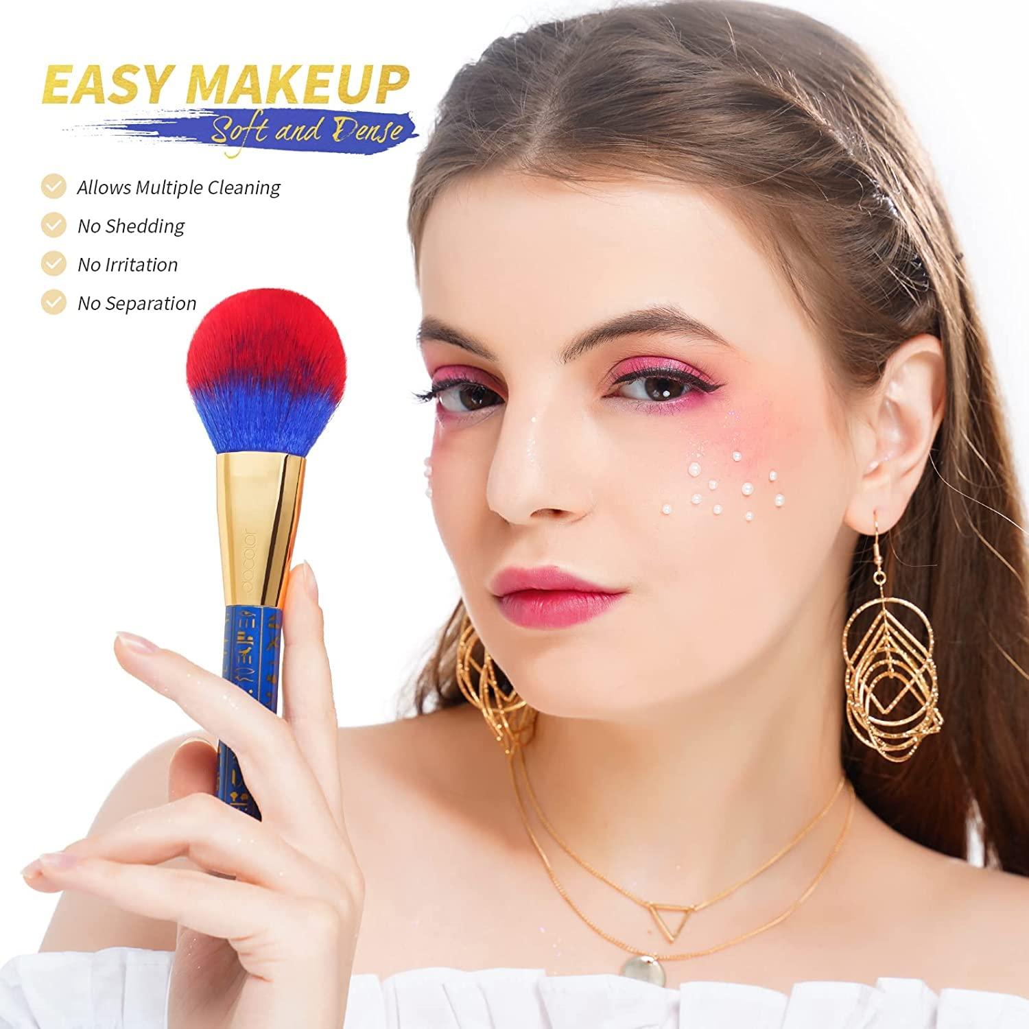 docolor Docolor Makeup Brushes 19Pcs Makeup Brush Set Premium Gift Synthetic Powder Kabuki Foundation Contour Blush Concealer Eye Shadow Blending Liner Make Up Brush Kit, Ancient Egyptian Series