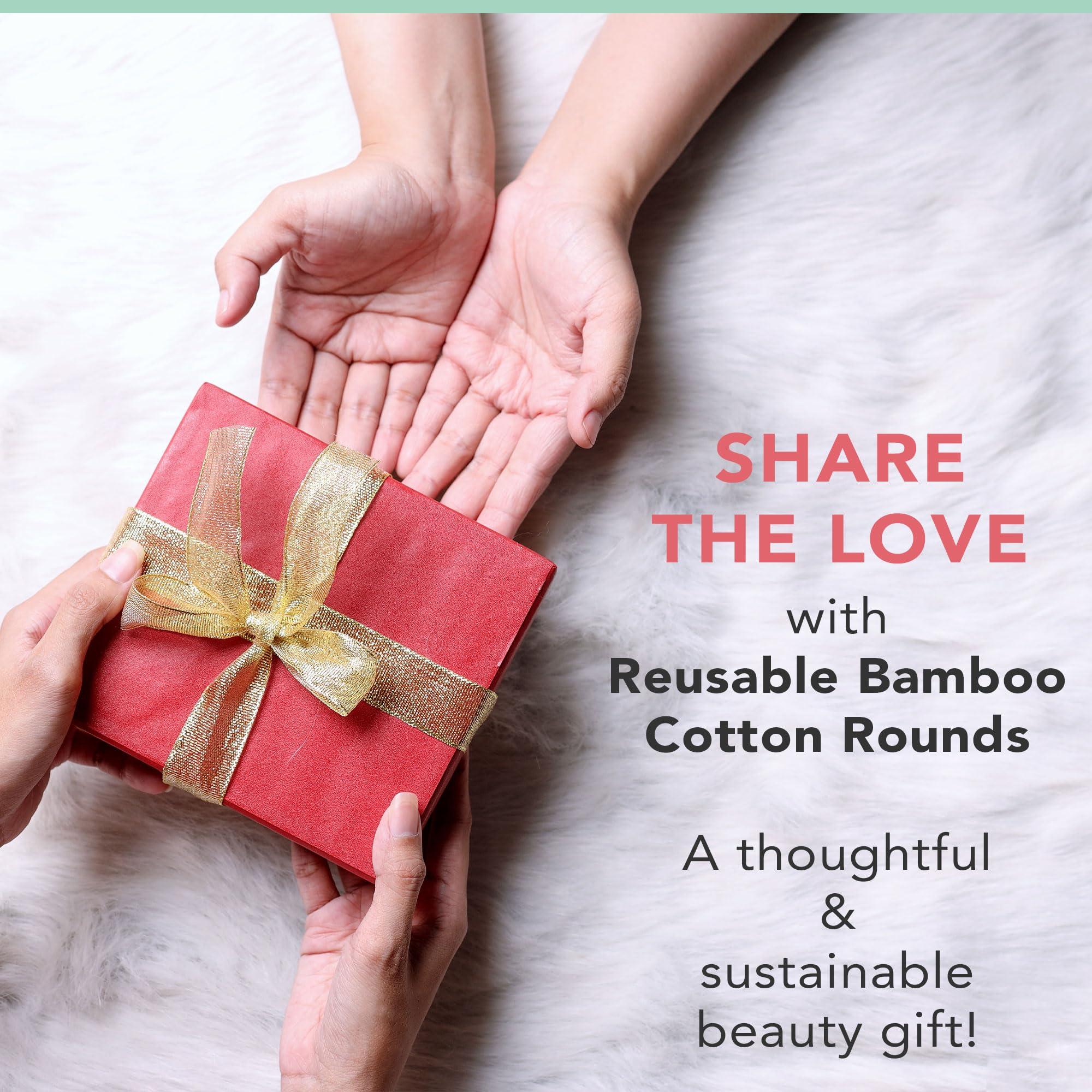 Beauty by Earth Reusable Makeup Remover Pads - 14 Eco-Friendly Cotton & Bamboo Rounds for Toner, Ultra Soft for All Skin Types, Includes Washable Bag