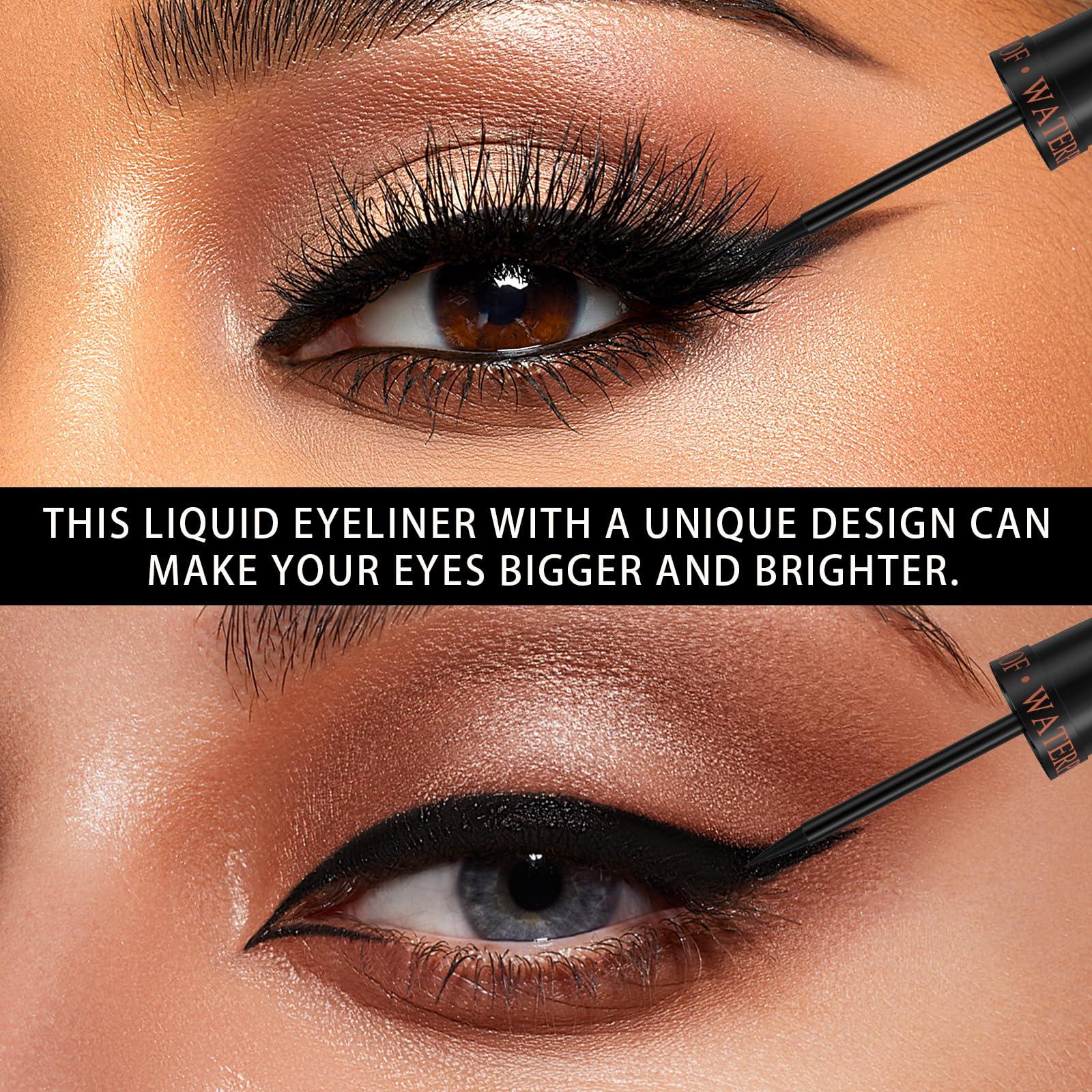 QIC QIC Eyeliner Pencil Eye Liner Pen,Waterproof & Smudge-proof Liquid Eyeliner for Women Girl Matte Long Lasting Eye Makeup Looks-Black