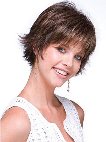 Rene of Paris & Maxwigs Coco Wig Color Maple Sugar - Rene of Paris Wigs Short Wispy Texture face Framing Synthetic Tousled Layers Bundle w/Comb, MaxWigs Hairloss Booklet