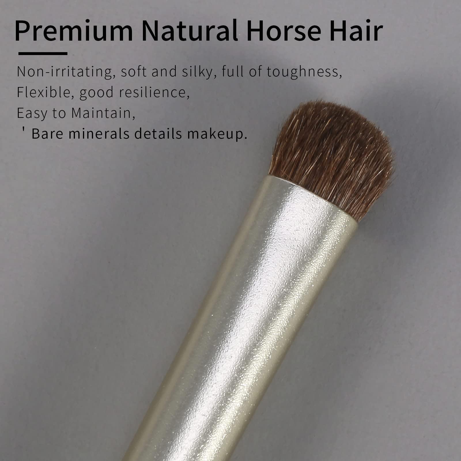ENZO KEN Natural Pony Hair Eye Shadow Brush by ENZO KEN, Medium Smudge Eyeshadow Brush, Shader Eye Shadow Brush, Eye Smudge Brush, Single Eyeshadow Brush, Eye Brushes, Eyeshadow Blending Brush. (Gold, E203M)