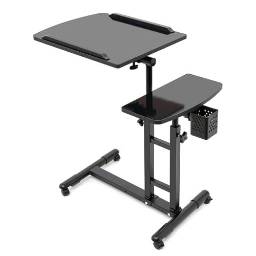 banborba Adjustable Tattoo Workstation, Portable Mobile Tattoo Salon Work Station Arm Rest Stand Desk Table Workbench Tray, Multi-Angle Adjustment Table Double Countertops for Tattoo Studios, Hair Salons