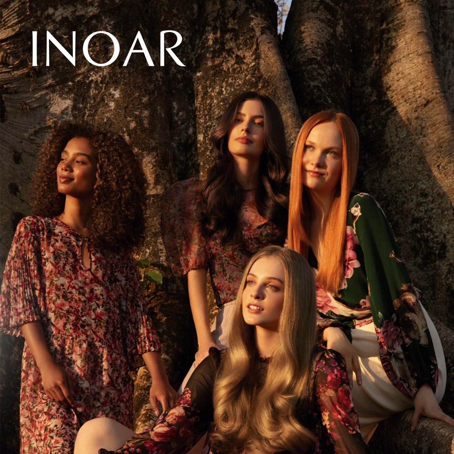Inoar INOAR - Nano Keratin Deep Cleansing Shampoo (Step 1) & Volume Reducer (Step 2), Chemically Treated Hair, AntiFrizz, Coconut, Vegan Hair Product, Cruelty Free Haircare for Men and Women (1 Liter Duo)
