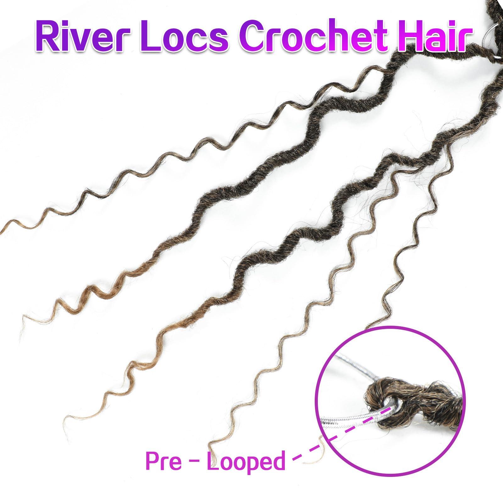 AMELI Goddess Locs Crochet Hair 8Packs New Goddess Faux Locs Crochet Hair for Black Women River Locs Crochet Hair with Curly Ends (12inch(pack of 8), T27)