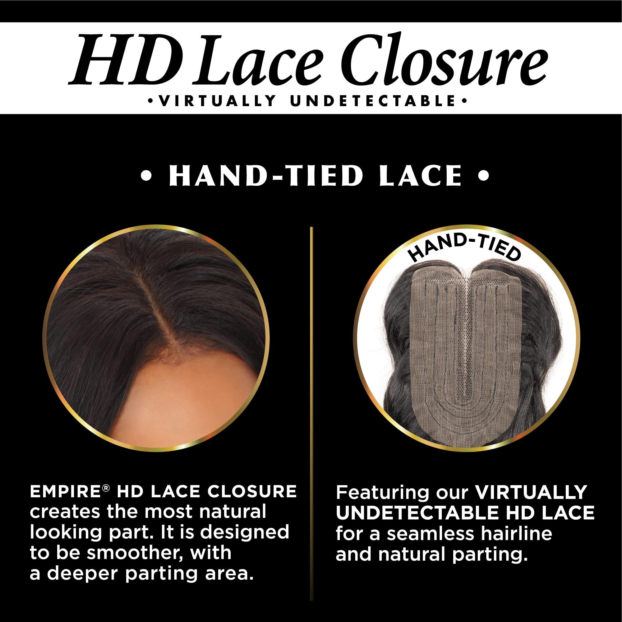 Sensationnel Sensationnel Empire humanhair lace closure - ocean wave 12 inch 3 way lacepart hand tied weaving closure (4 MEDBROWN)