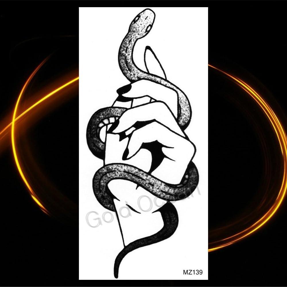 TTHUONG THATHU Diamond Lion Temporary Tattoos For Men Gangster Geometric Tatoos Death Skull Planet Moth Star Warrior Tattoo