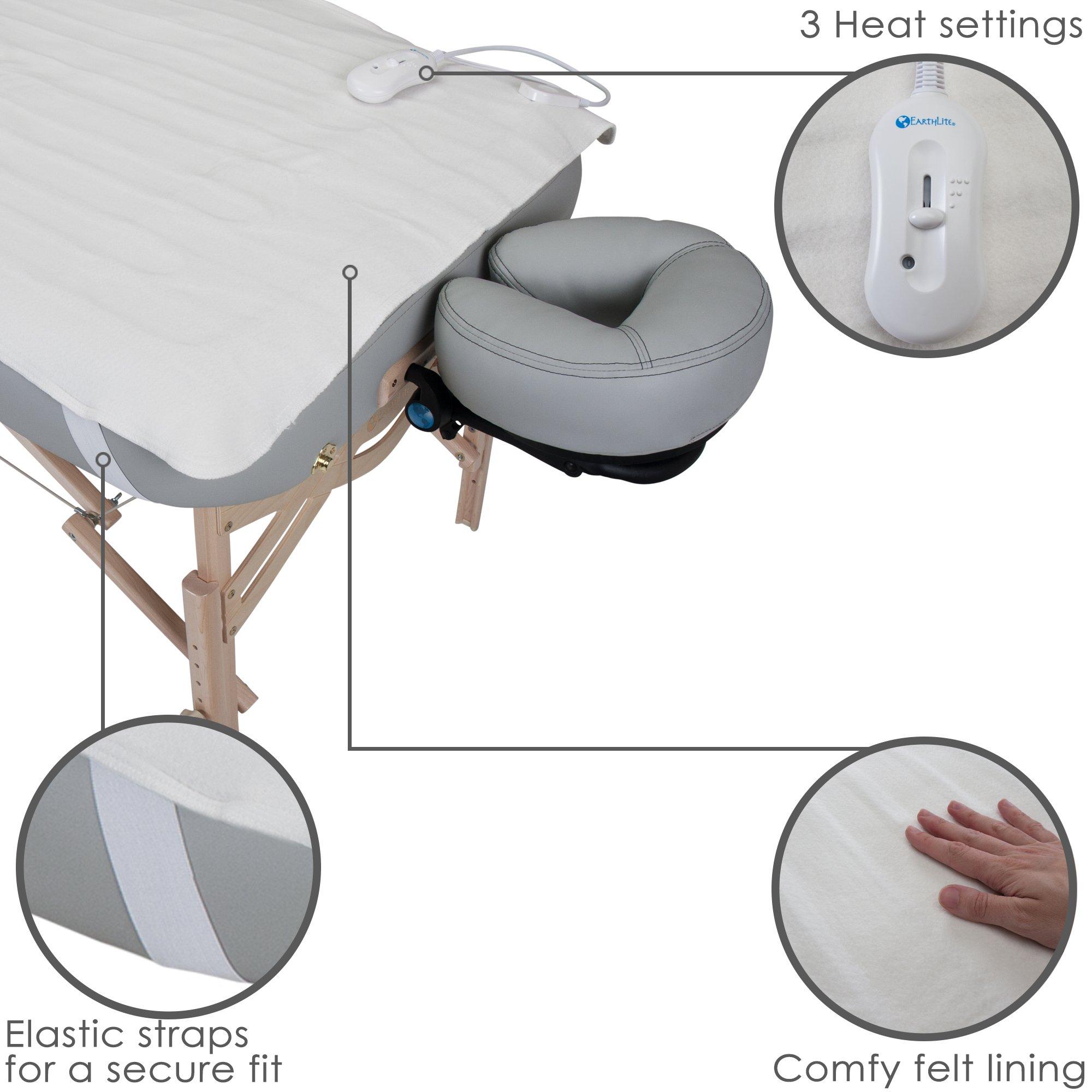 EARTHLITE EARTHLITE BODYWORKERS CHOICE Massage Table Warmer Three Heat Settings, Felt Lined Heating Pad (30 x 71) | One-Year Replacement Guarantee