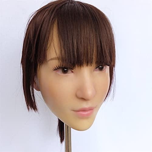 ?? asian beautiful young female silicone mask, Natural, 25cm*20cm*8cm