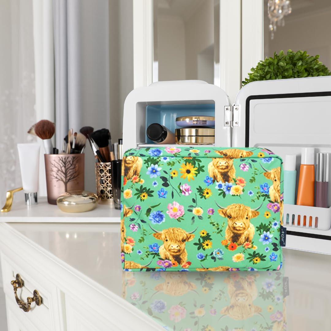 NGIL NGIL Makeup Bag for Women, Cute Cosmetic Bag, Lightweight Toiletry Make up Bag, Large Aesthetic Organizer Storage Pouch for Girls, Large Pouch, Toiletry Pouch (Spring Cow- Navy)