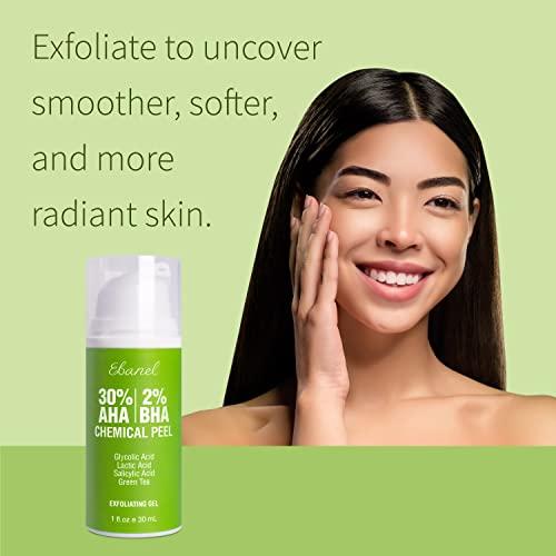 Ebanel Ebanel Bundle of Gentle Exfoliating Face Scrub Peeling Gel and 30% AHA 2% BHA Chemical Peel Exfoliant Gel
