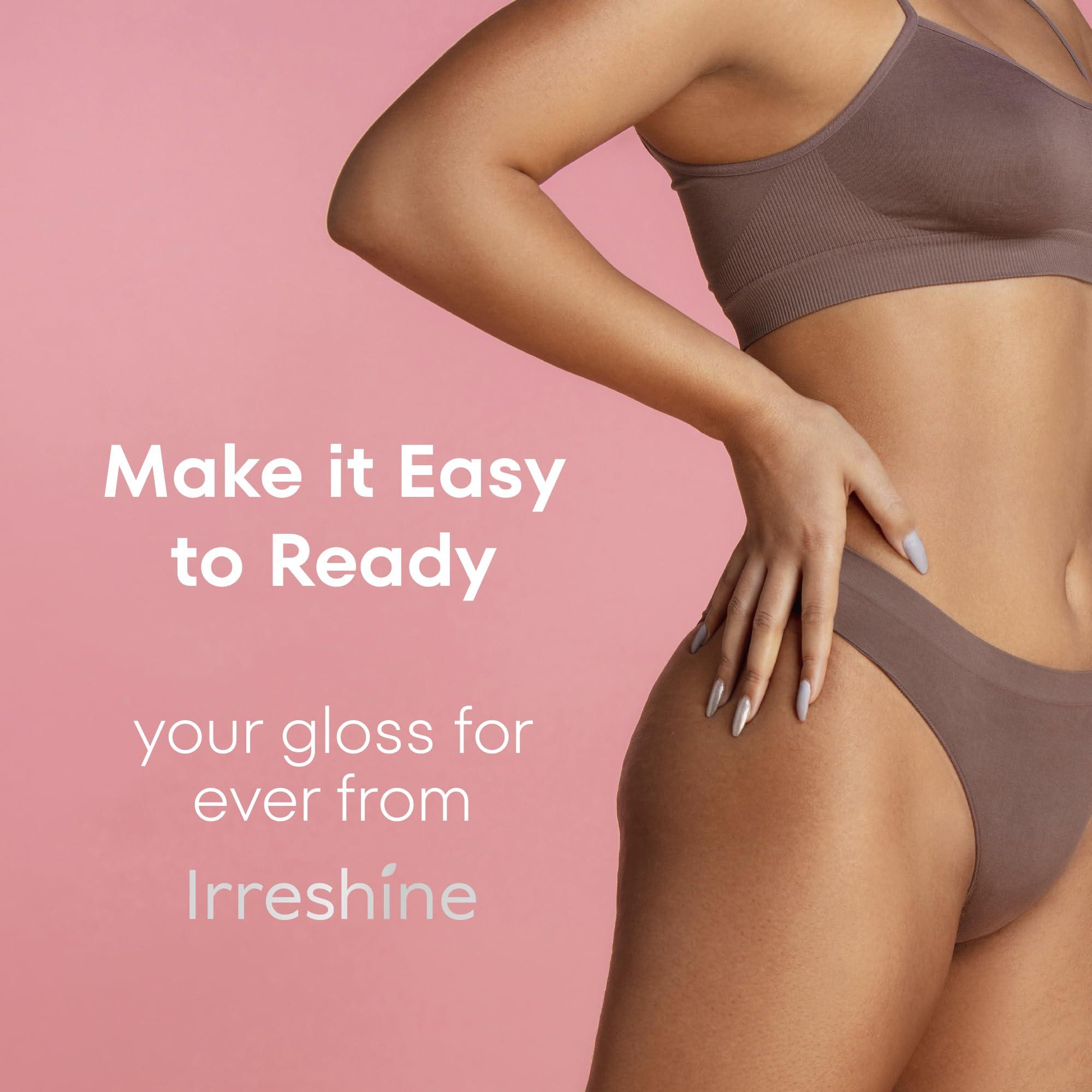 irreshine Wax Strips Hair Removal for Women: Natural Home & Travel Brazilian Body Waxing Strip for Bikini Armpit Leg - Vegan & Sensitive Skin Friendly, 40 Ct With Wipes