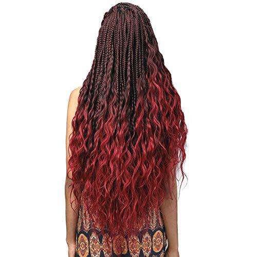 BOBBI BOSS MULTI PACK DEALS! Bobbi Boss Synthetic Hair Braids Pre-Feathered 3X King Tips Body Wave 28" (3-PACK, 1B)