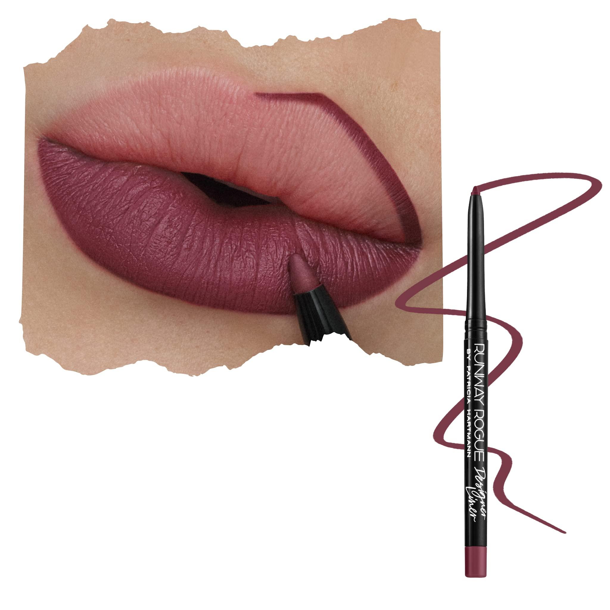 Runway Rogue Runway Rogue Designer Liner Lip Pencil, Matte Muted-Plum Lip-Liner Pencil and Lip-Liner Sharpener, Start the Show