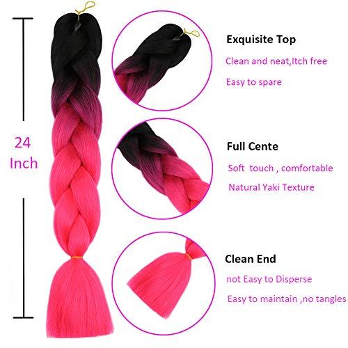 Rapunzel Rainbow Braiding Hair Pre Stretched Top Silky Braid Hair Extensions Kanekalon Synthetic Hair For Braiding