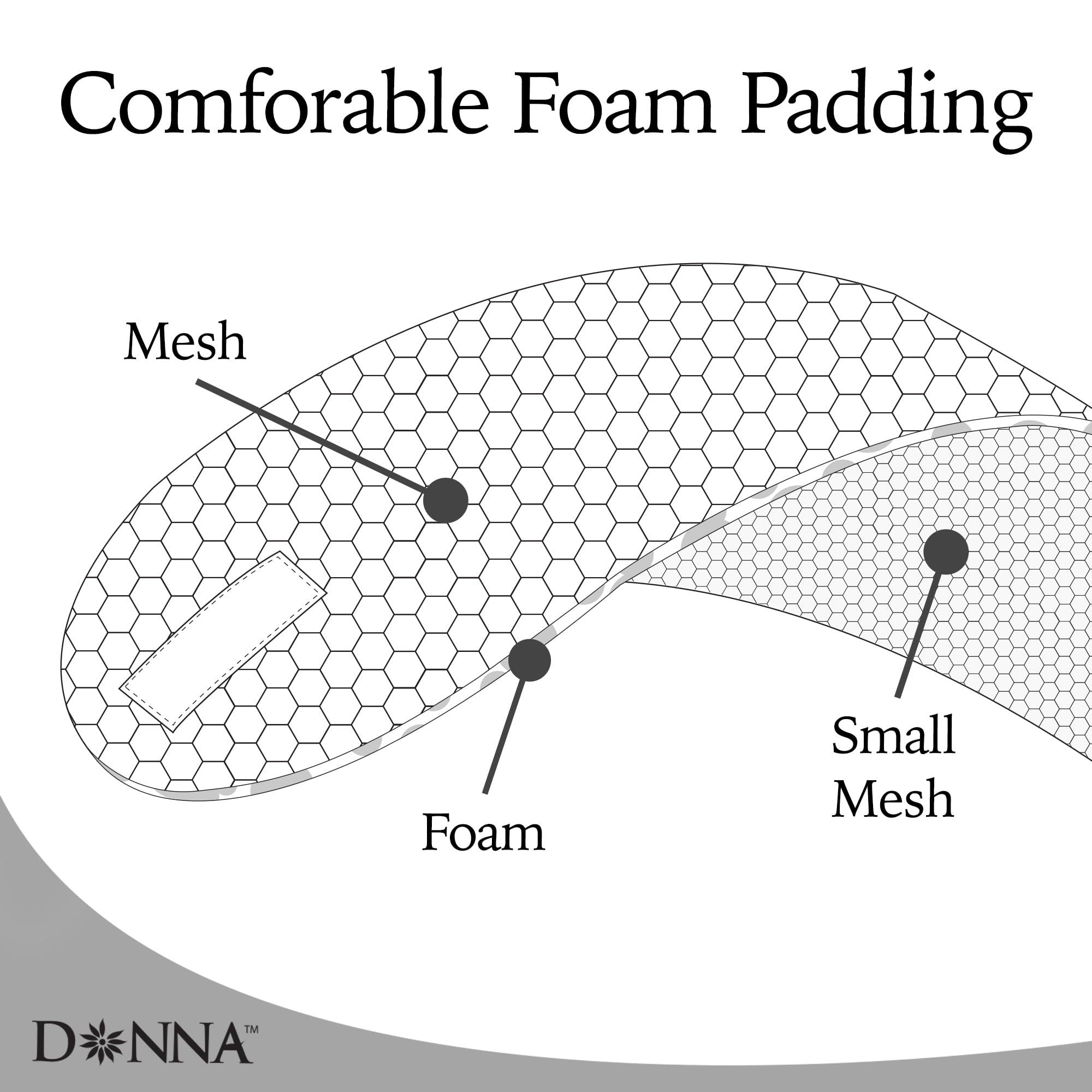 DONNA DONNA Deluxe Foam Velcro Headband, Silk Hair Wraps for Face Wash, Makeup and Hair Accessories BLACK