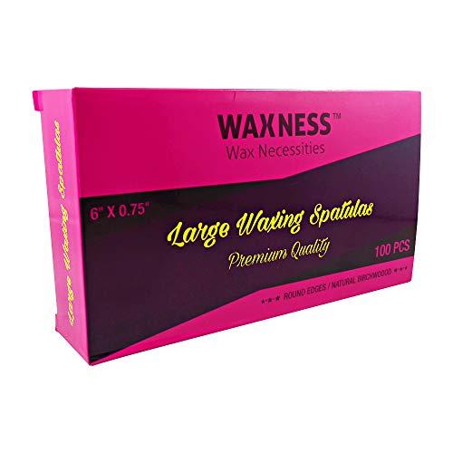 Wax Necessities Waxness Wax Necessities Extra Polished Birchwood Rounded Body Wax Spatulas Applicators 100 Pack