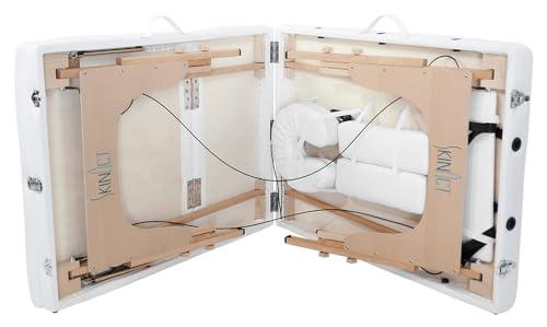 SKINACT SKINACT Portable Massage Table with Reclineable Back (White)