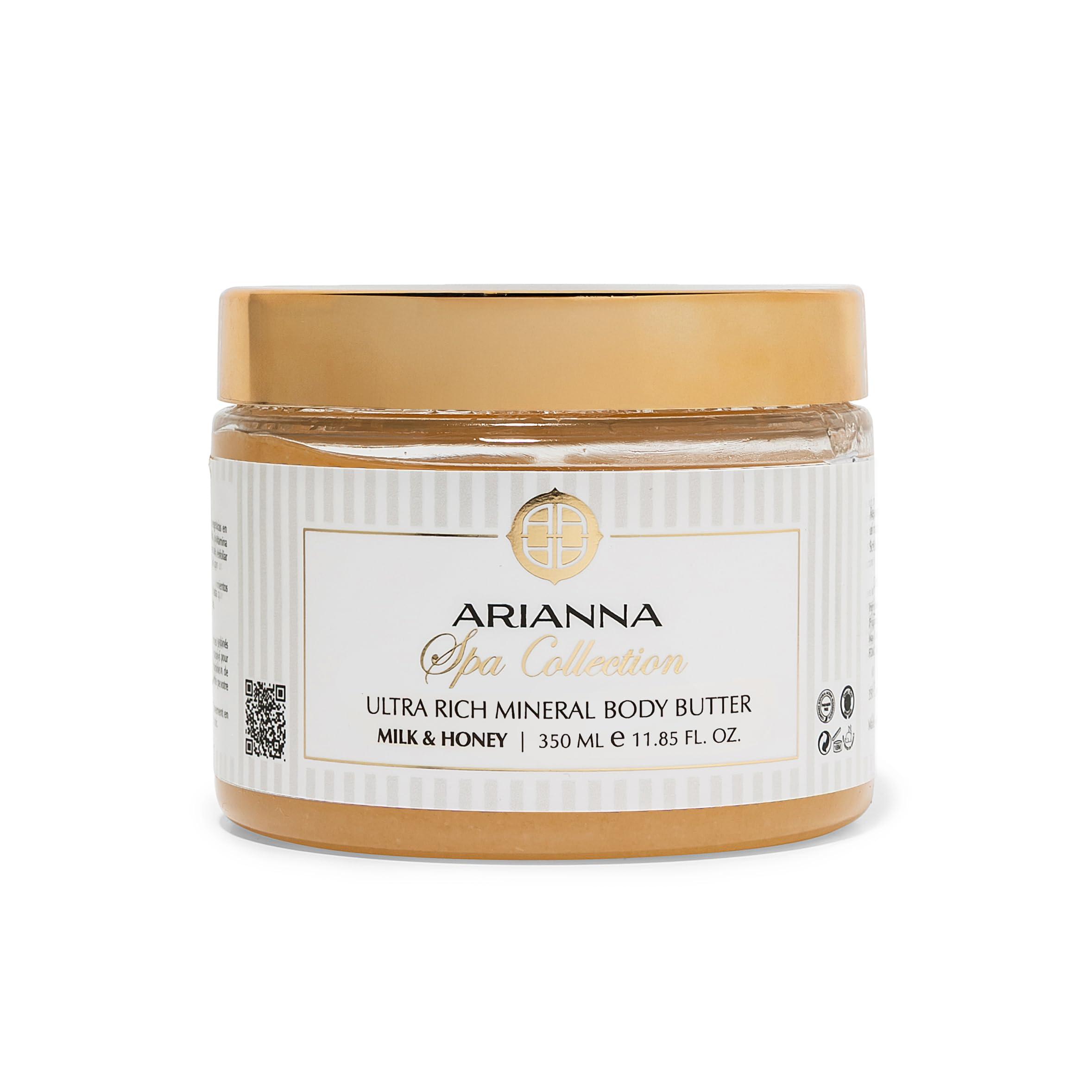 ARIANNA ARIANNA-SKINCARE Ultra Rich Mineral Body Butter Dead Sea Body Butter For Dry Skin Repair Rich Vegan Hydrating Moisturizer (Milk & Honey)