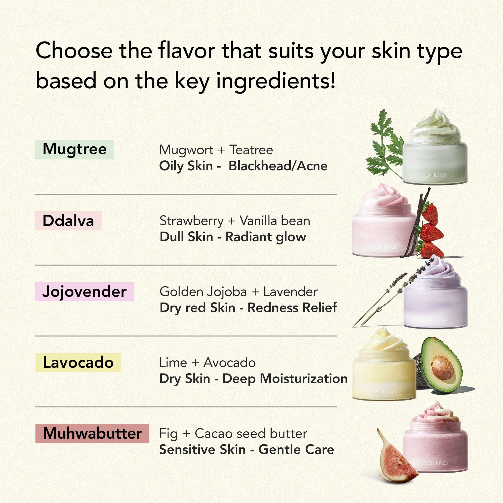 Whipped Semo Company WHIPPED Cream Facial Cleanser Mugtree - Mugwort & Teatree Face Wash - For Oily Skin, Sebum & Pore Care - Moisturizing Face Cleanser, Niacinamide, Hyaluronic Acid, Vegan Korean Skincare, 2.8 oz