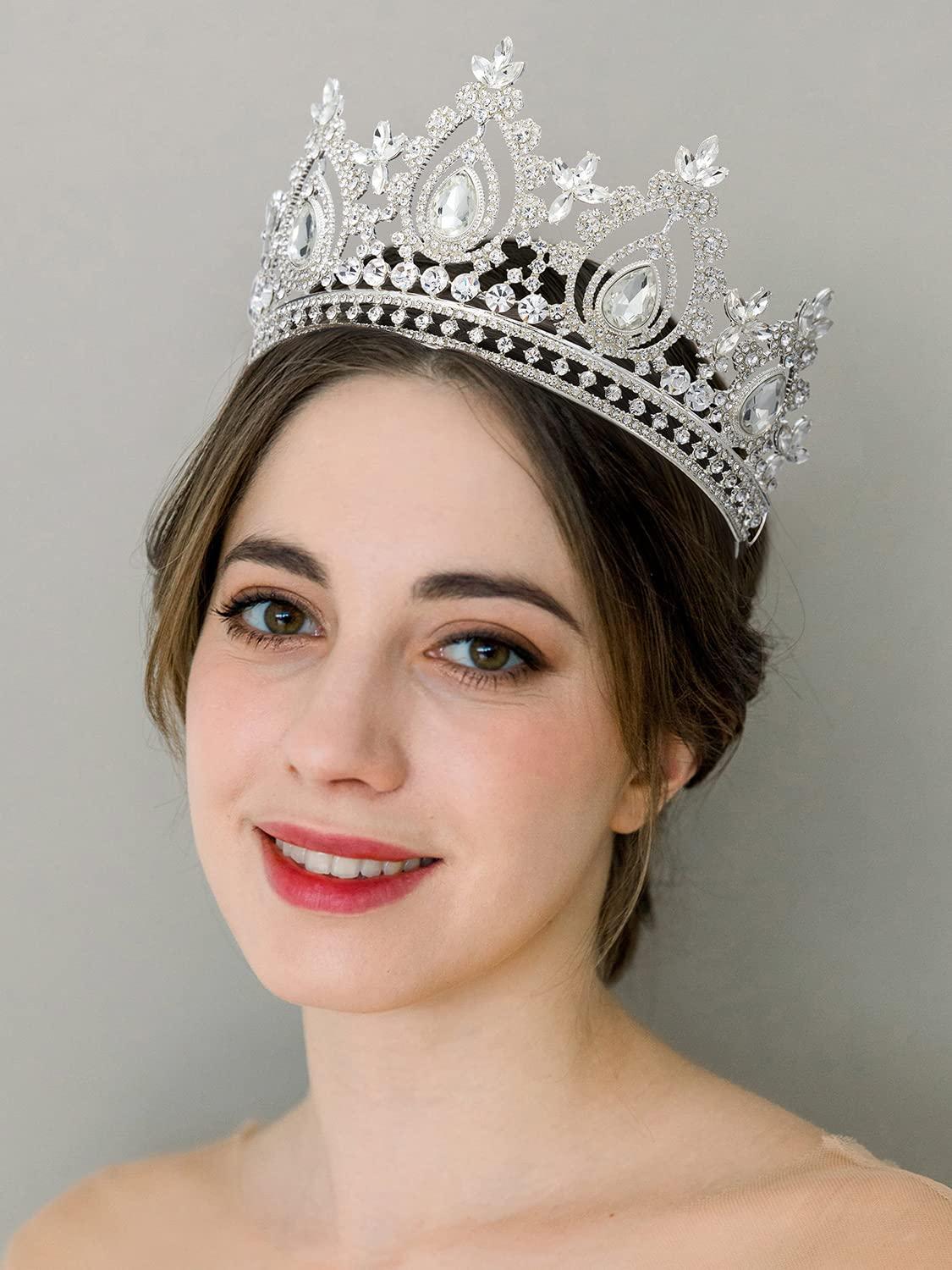 SWEETV SWEETV Vintage Tiaras and Crowns for Women Queen Crown Costume Headpiece for Halloween Quinceanera Pageant Prom