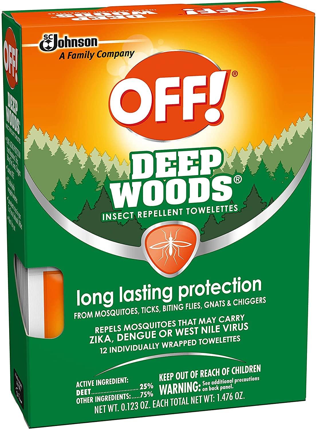 OFF! OFF! Deep Woods Towelettes, 12 CT (Pack - 1)