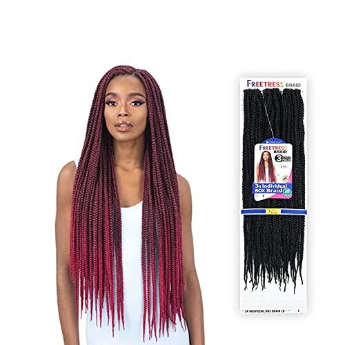 Fisher-Price FreeTress Crochet Braids 3X Individual Box Braid 28" (1-pack, T27)