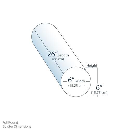 EarthLite EARTHLITE Massage Bolster Pillow Full Round Durable, Easy to clean 100% PU Upholstery incl. Strap Handle/Professional Quality CFC-FREE/Back Pain Relief, Mystic Blue