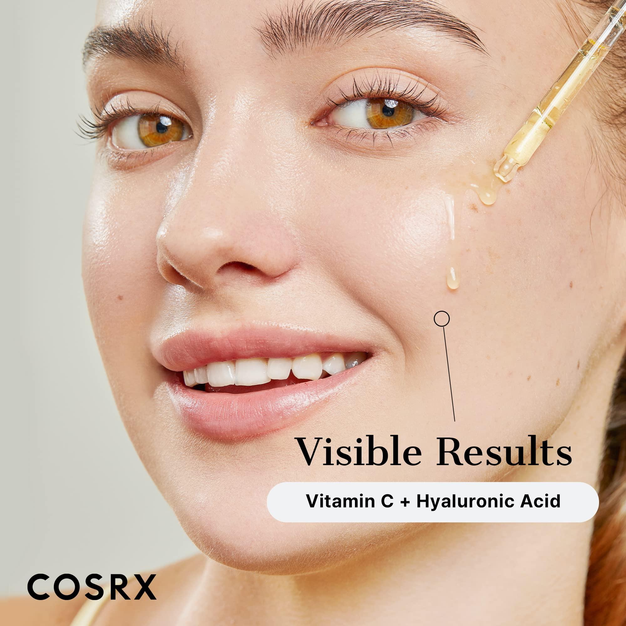 COSRX COSRX Pure Vitamin C 13% Serum with Vitamin E & Hyaluronic Acid, Hydrating Facial Serum for Fine Lines, Uneven Skin Tone & Dull Skin, 0.67fl.oz/20ml, Korean Skin Care
