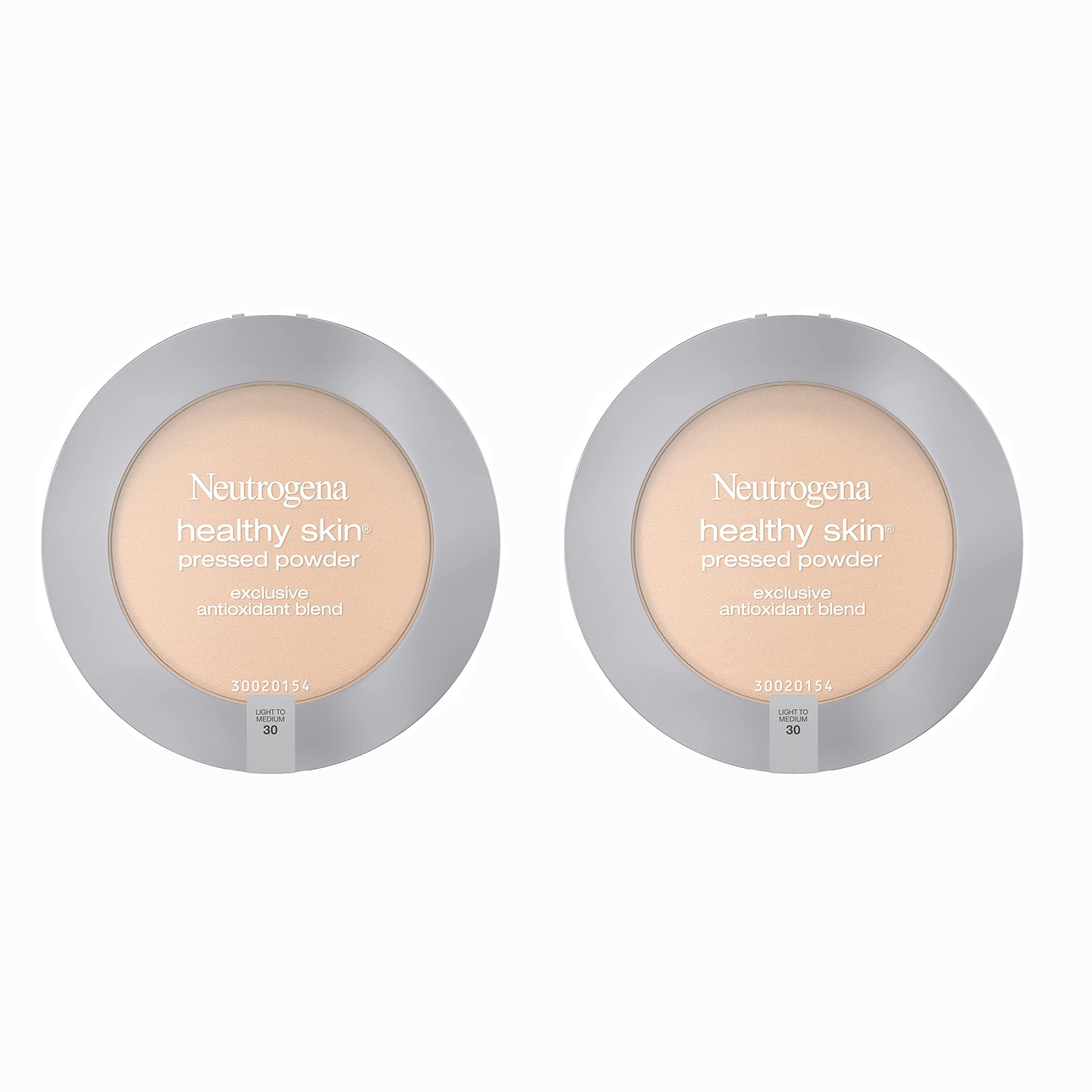 Neutrogena Neutrogena Healthy Skin Pressed Makeup Powder Compact with Antioxidants & Pro Vitamin B5, Evens Skin Tone, Minimizes Shine & Conditions Skin, Light to Medium 30.34 oz (Pack of 2)