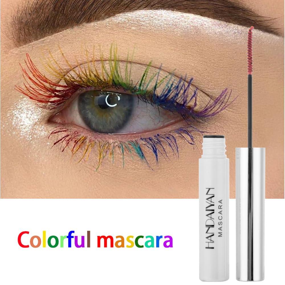 nvyue Dark Red Mascara,Waterproof Color Mascara Eye Makeup Fast Dry Eyelashes Curling Lengthening Eye Lashes (11)
