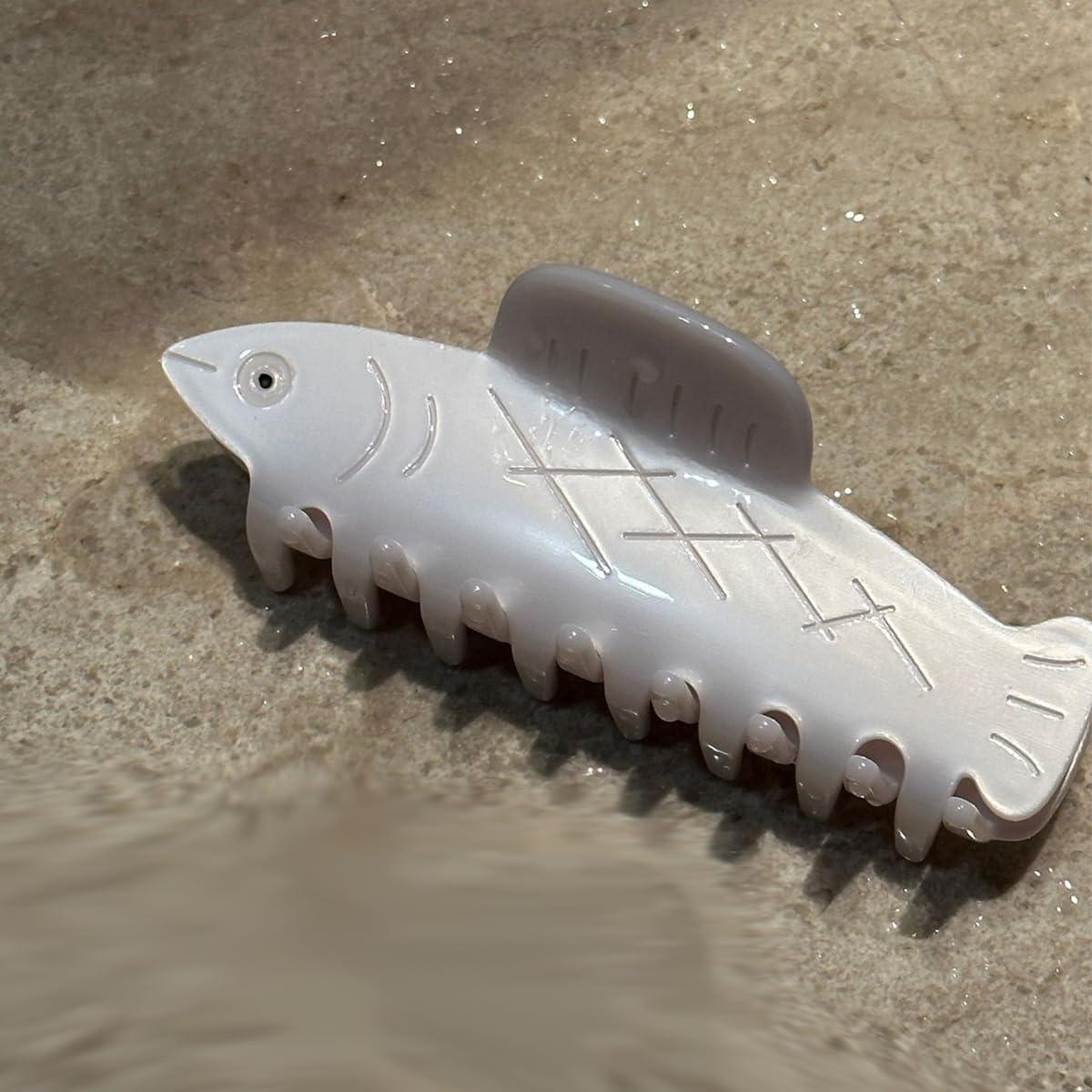 OMG Decor Herring Fish Hair Clip,Acetate Hair Claw,Small Hair Clips for Women