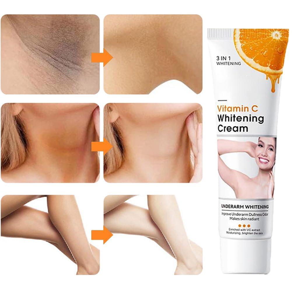 paminify Skin Whitening Cream for Body,Lightening Cream for Intimate Areas and Bleaching,Vitamin C Dark Spot Remover Corrector for Neck,Armpit,Underarm,Elbow,Inner Thigh and Knees,Bikini,1.76oz
