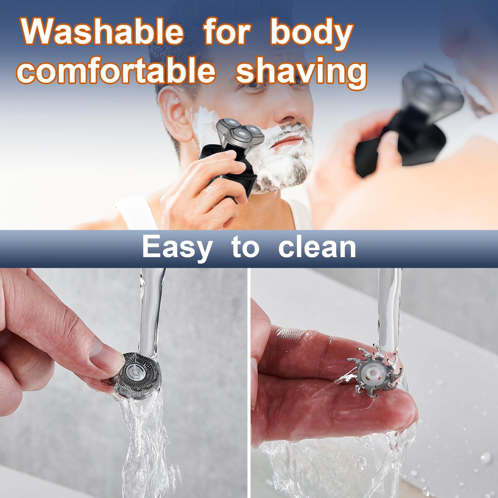 YAZIYIR 12Pcs Shaver Replacement Blades, Compatible with Skull Pitbull Shaver Gold/Silver/Platinum PRO, Super Close Shaving Heads.