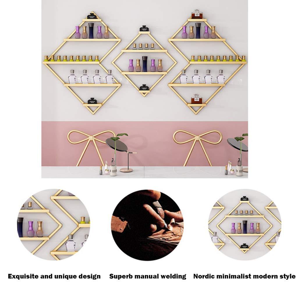 SUuim Metal Wall-mounted Nail Polish Storage Racks Floating Shelves Metal Nail Polish Display Racks for the Wall,Essential Oils Organizer Wall Mounted Shelf,Nail Polish Holder for Cosmetic Beauty Home Nai