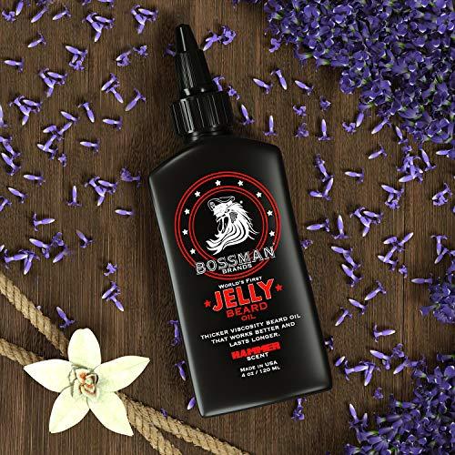 Bossman Bossman Complete Beard Kit - Men's Beard Oil Jelly, Fortify Shower Conditioner, Balm, Mustache Wax and Comb - Beard Softener, Growth, Care and Grooming Products Kit (Hammer)