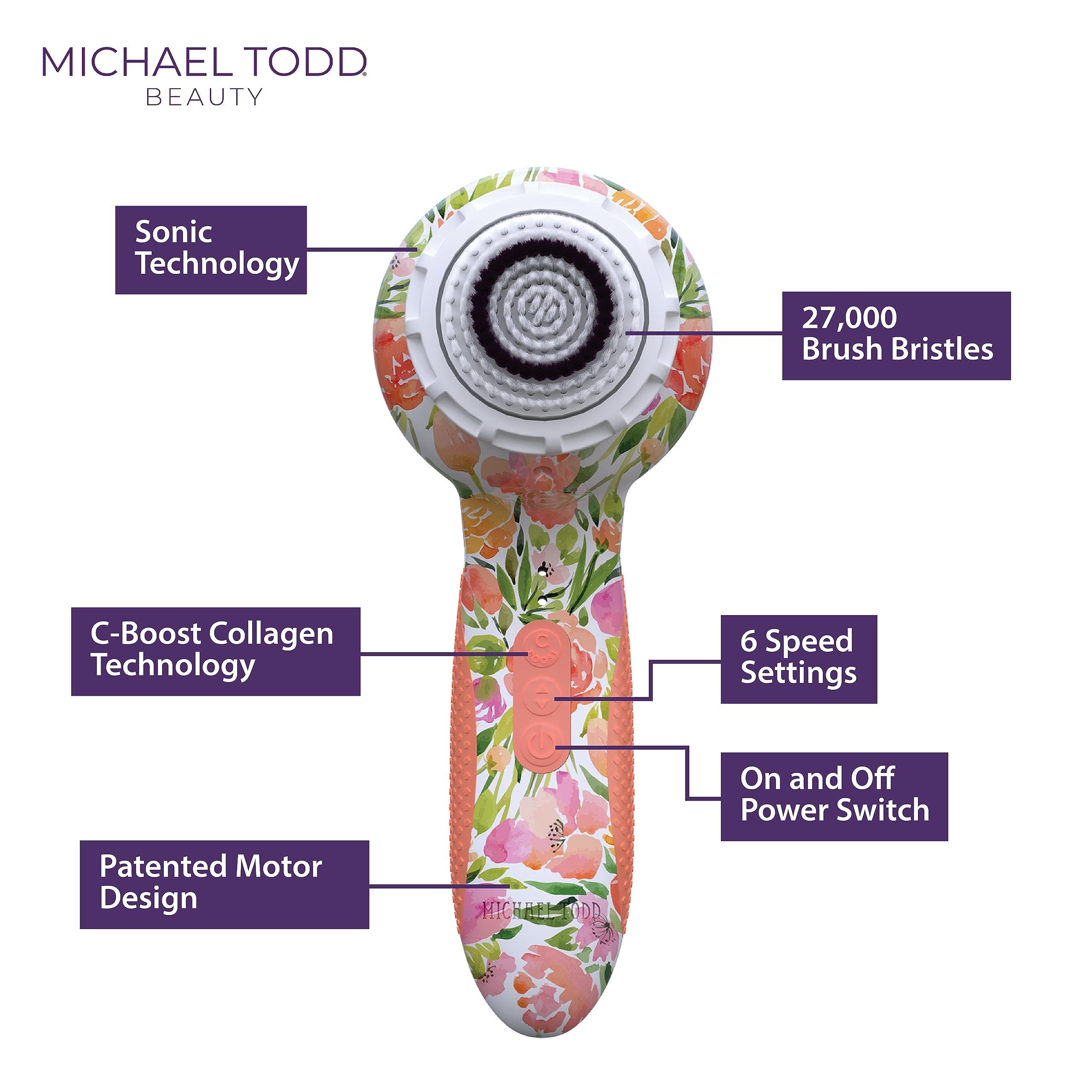MICHAEL TODD BEAUTY Michael Todd Beauty - Soniclear Elite - Facial Cleansing Brush System - 6-Speeds - Face Cleansing Brush & Exfoliating Body Scrubber