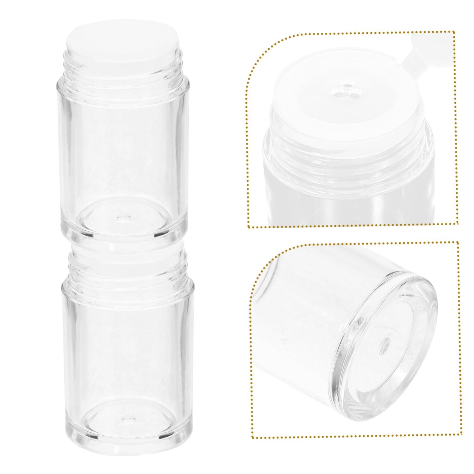 Healeved Healeved 6pcs Loose Powder Bottle Sifter Jars Empty Travel Bottles Loose Powder Containers Lip Balm Tubes Empty Bulk Small Powder Talc Shaker Bottle Powder Dispenser Powder Jar Plastic