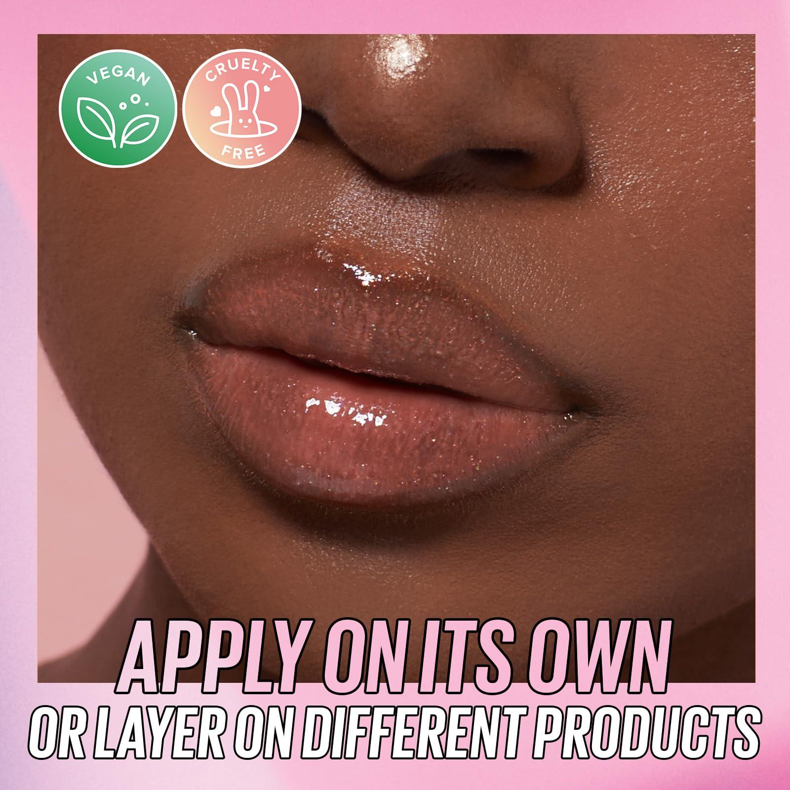 Kaja Kaja Lip Balm - Gloss Shot 01 Crystal Clear | High Shine, Non-Sticky, with Jojoba Oil, Sheer, Hydrating, Juicy, Plumper Looking, Non-irritating, Shea Butter, Nourishing Treatment, 0.14 FL Oz