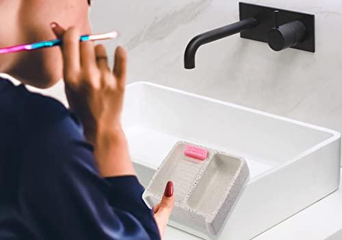 Tweezer Tweezer - Mini Mexican Washboard for Makeup Brush Cleaner Handmade, Brush Cleaning, Washing Tool Cosmetic Brush Clanear, Mexican Lavaderito, Lavadero Miniatura Artesanal, Brush Washer (White)