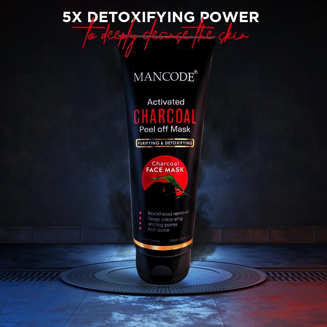 Generic Man-code Activated Charcoal Peel Off Mask For Men, Charcoal Peel Off Mask For Women, Face Mask For Men, Charcoal Face Mask, Active Cooling Effect, Deep Skin Purifying Cleansing (100 ml)