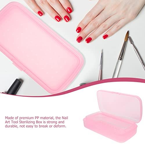 FOMIYES FOMIYES Plastic Containers Clean Box Professional Nail Art Tool Plastic Tray Box for Nail Tweezers Hair Salon Manicure Equipment Eyelash Extensions Lash Tweezers
