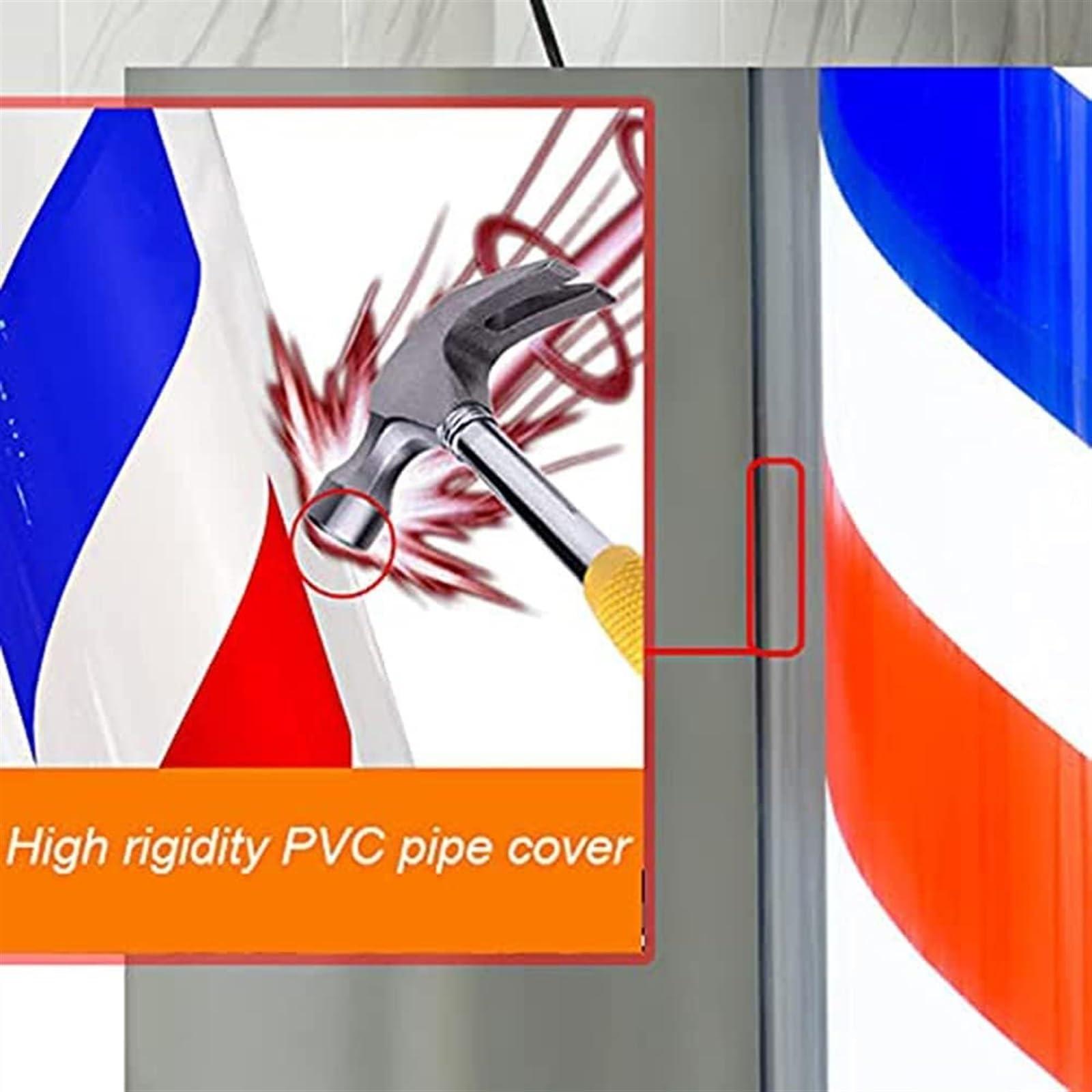 KouRY Barber Pole Light Barber Pole LED Red White Blue Rotating Light LED Stripes Pole Light Hair Salon Sign Wall Mount Rotating Light (Color : Red White)