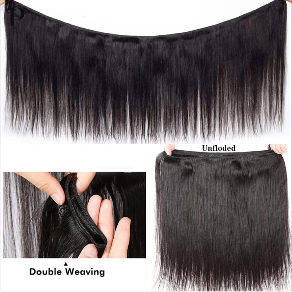 Borchan Brazilian Straight Human Hair Bundles 18 20 22 24 Inch 100% Unprocessed Virgin Straight Human Hair Bundles Double Weft