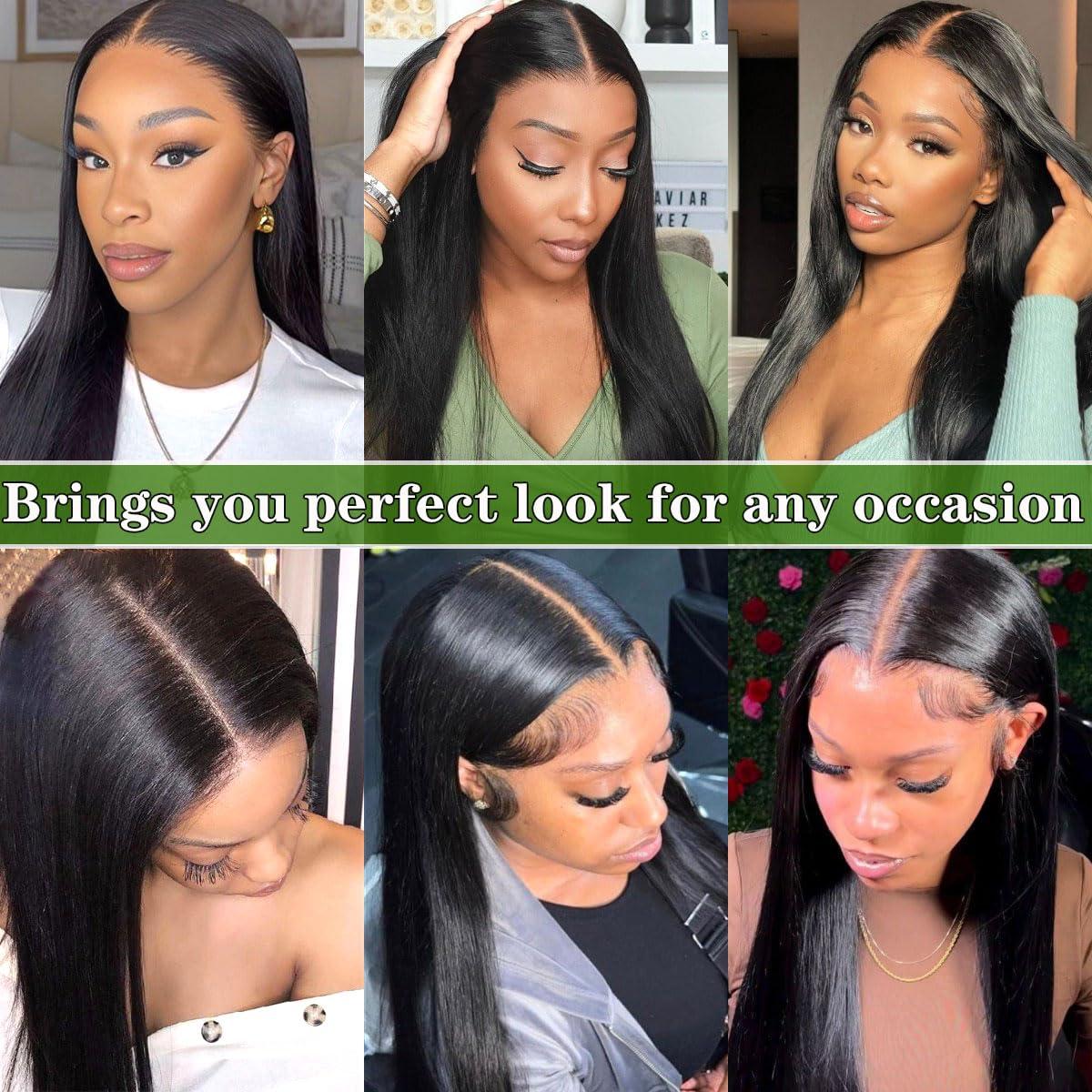 Phipeme 2x6 Lace Closure Human Hair Straight Long Deep Parting KIM K Closure Brazilian Virgin Human Hair Transparent Lace Closure Tiny Knots 2 By 6 Closure Pre Plucked with Natural Hairline