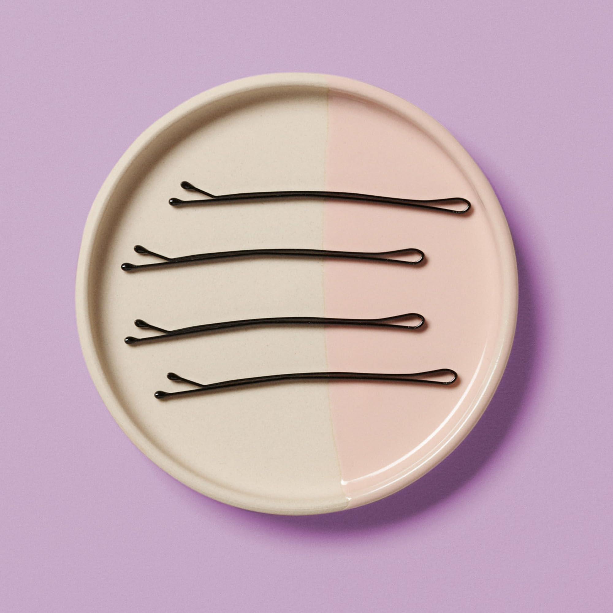 Diane Diane Hair Bobby Pins for Women Large 2.5 - Black, Curved Flat Design with Ball Tips, D428 - 40 Count (Pack of 1)