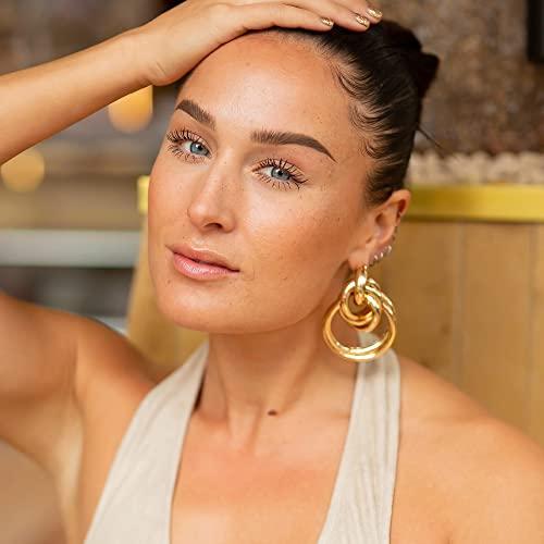 Fab Brows Fab Brows LUX Duo Stencil Eyebrow Kit - The Ultimate Brow Stencil Kit with Duo Brow Powder, Highlighter Powder, Stencil Shapes, Eyebrow Tools & Mirror - Eyebrow Stencil Kit Makeup - Slate/Black