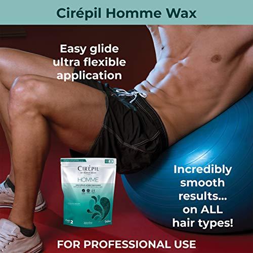 Cirepil Cirepil - Homme - 800g / 28.22 oz Wax Beads Bag - Fresh Marine Scent - Flexible Formula for Male, Easy Application and Removal