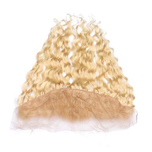 Tony beauty hair Tony Beauty Hair Russian Blonde Human Hair Weaves 2Bundles Wet Wavy with Frontal 3Pcs Lot Water Wave Pure 613 Blonde 13x4 Lace Frontal Closure with Virgin Hair Wefts (14 16+14)
