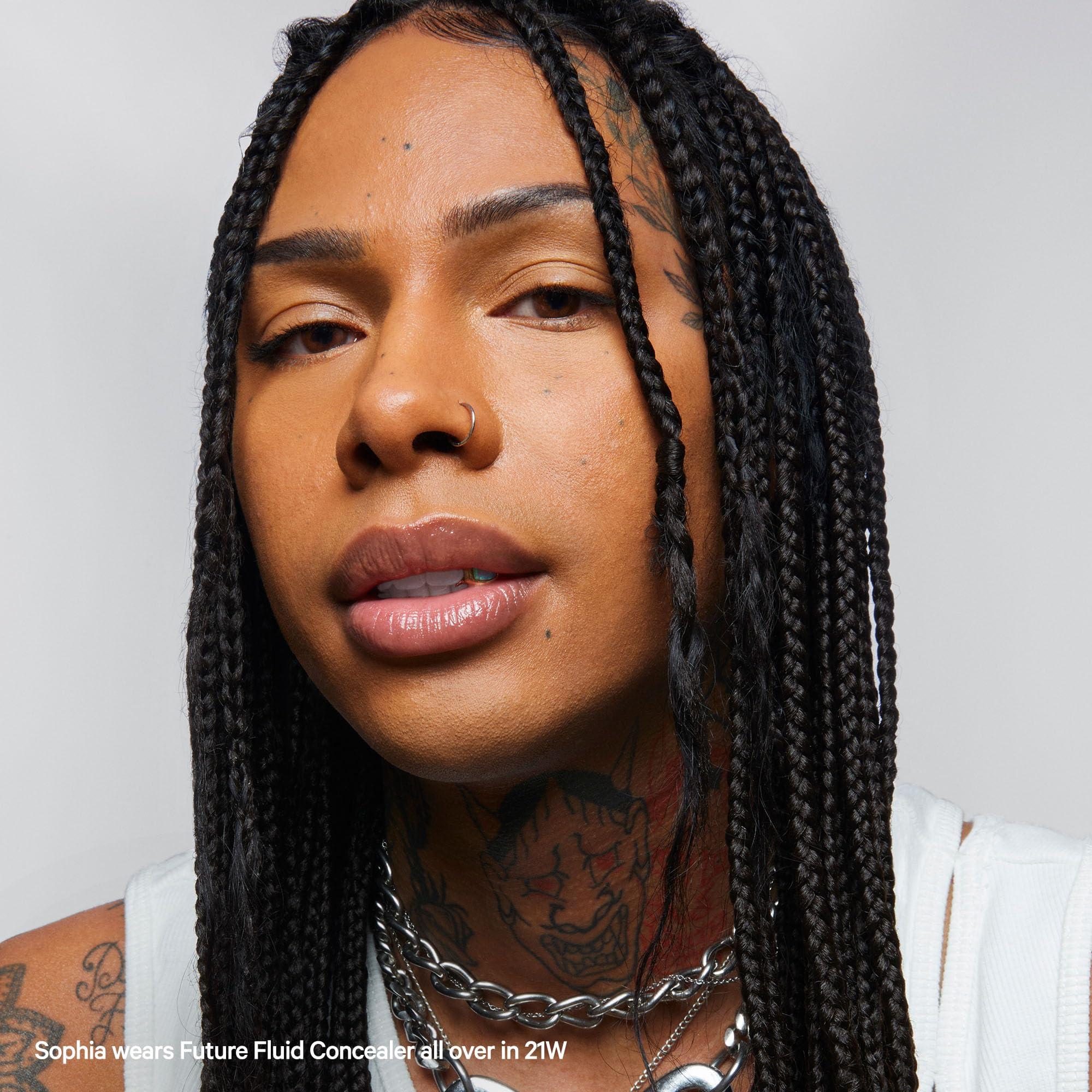 Milk Makeup Milk Makeup Future Fluid All Over Cream Concealer, 21W (Deep Tan with Warm Undertones) - 0.28 fl oz - Medium-to-Full Coverage - Up to 12-Hour Wear - Crease-Proof Finish - Vegan, Cruelty Free